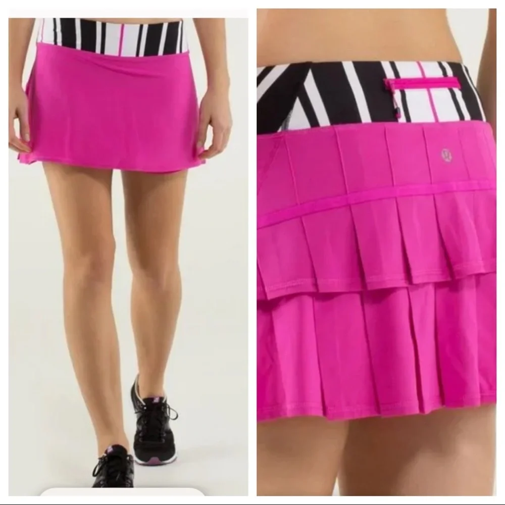 Lululemon Run Pace Setter Skirt Paris Perfection Traverse Stripe